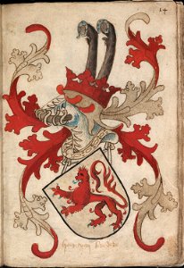 Heer van Bredero - Heer van Brederode - Lord of Bredero - Wapenboek Nassau-Vianden - KB 1900 A 016, folium 14r