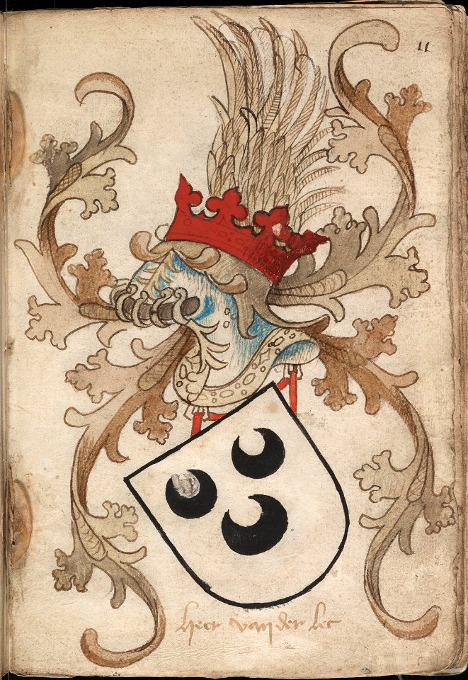 Heer van der Lec - Heer van de Lek - Lord van de Lek - Wapenboek Nassau-Vianden - KB 1900 A 016, folium 11r