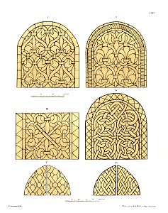 Heiligenkreuz Kreuzgang Glasfenster Rund mit Ausschnitt Tafel XXXI
