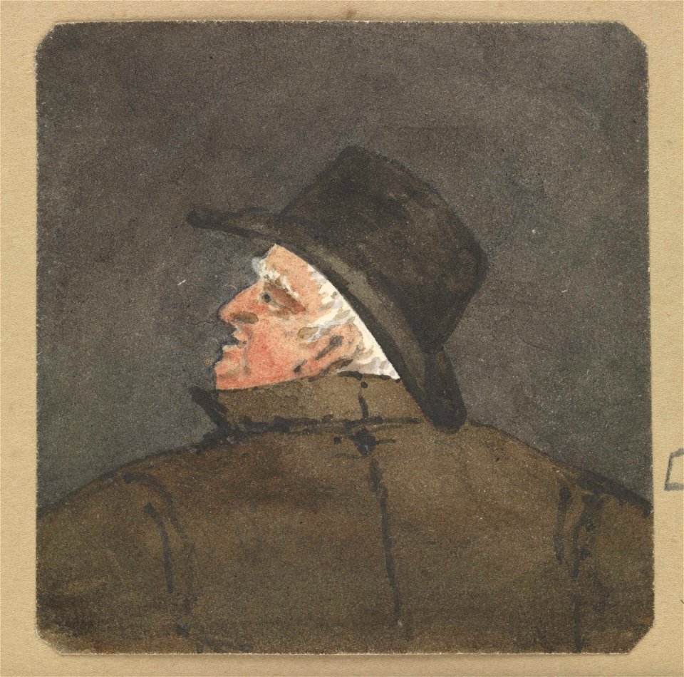 Head and shoulder view of a man wearing a hat and waterproof coat RMG PZ4304
