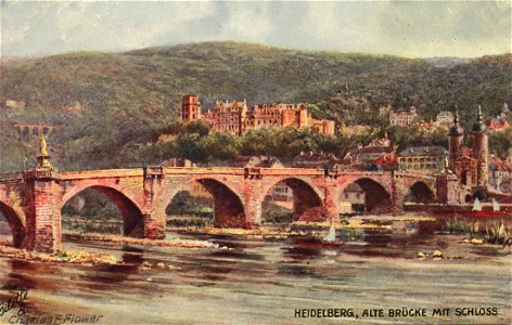 Heidelberg, Baden-Württemberg - Alte Brücke mit Schloss (Zeno Ansichtskarten)