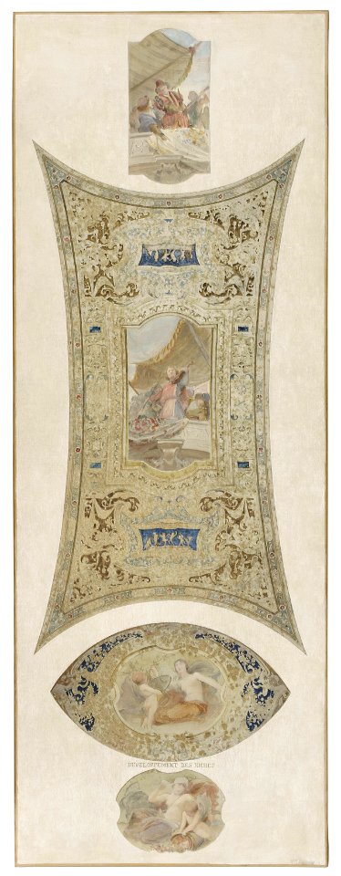 Hector d' Espouy - Esquisse pour la galerie Lobau de l'Hôtel de Ville de Paris , Le concert - PPP4011 - Musée des Beaux-Arts de la ville de Paris