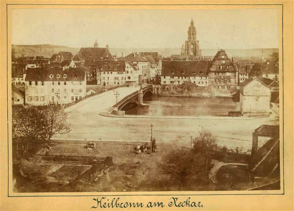 Heilbronn Neckarbruecke um 1867