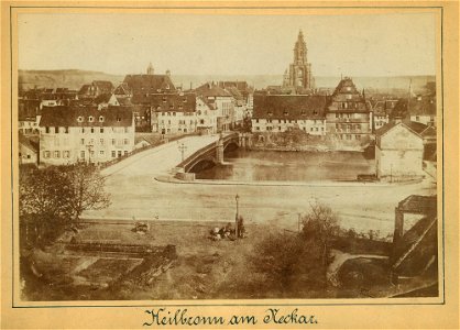 Heilbronn Neckarbruecke um 1867