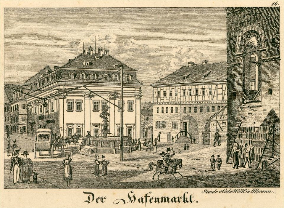Heilbronn Der Hafenmarkt Gebrueder Wolff 1823