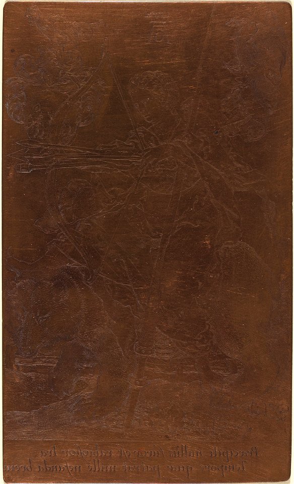 Heinrich Aldegrever - Wrath copper plate