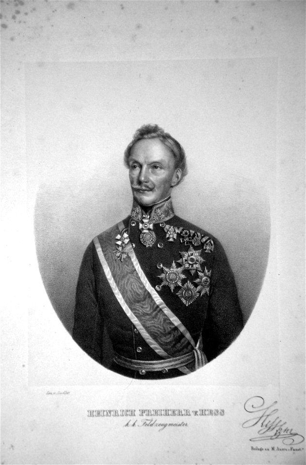 Heinrich Freiherr von Hess Litho