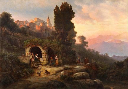 Heinrich Jaeckel Am Brunnen in Olevano Romano