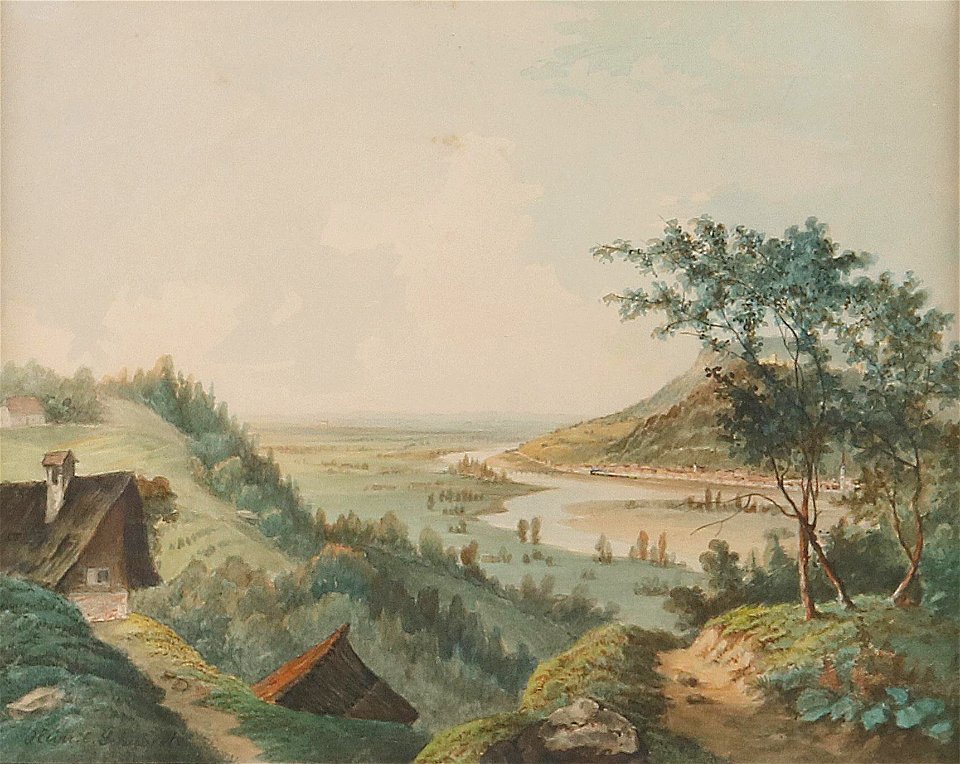 Heinrich Carl Schubert Blick über ein Flusstal