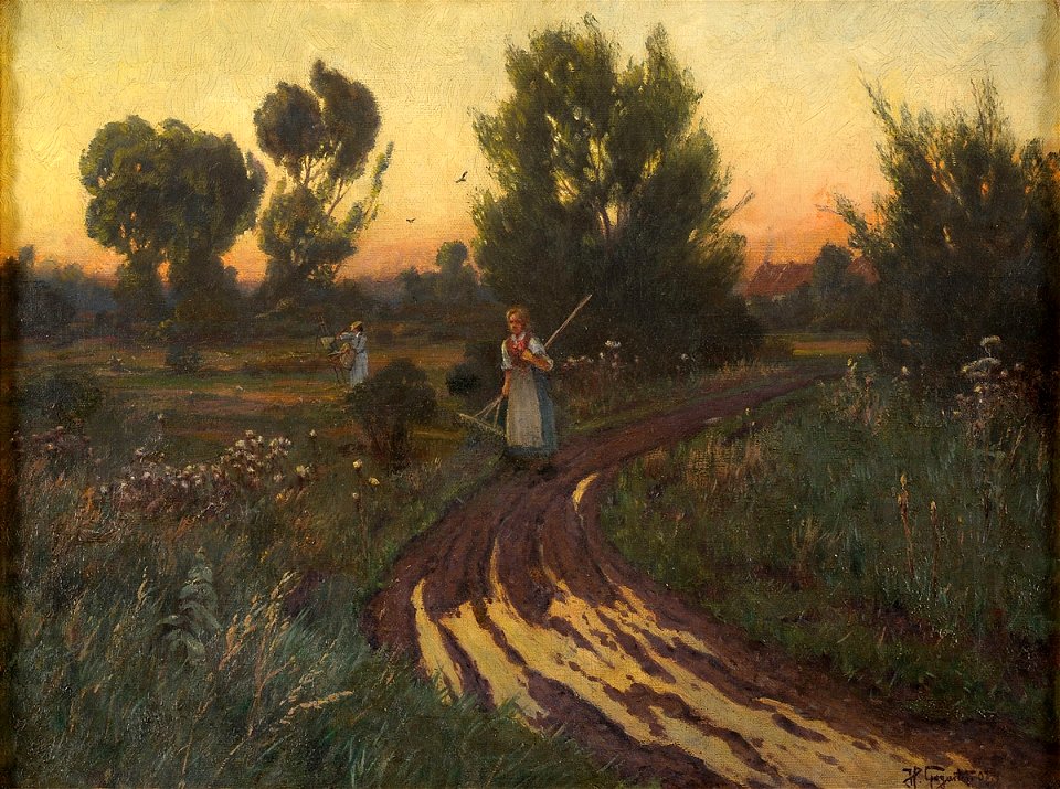 Heinrich Gogarten Die Künstlerin auf dem Lande 1902