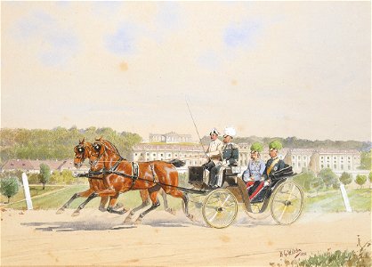 Heinrich Gottfried Wilda Ausfahrt in Schönbrunn