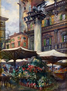 Heinrich Hermanns Piazza delle Erbe in Verona