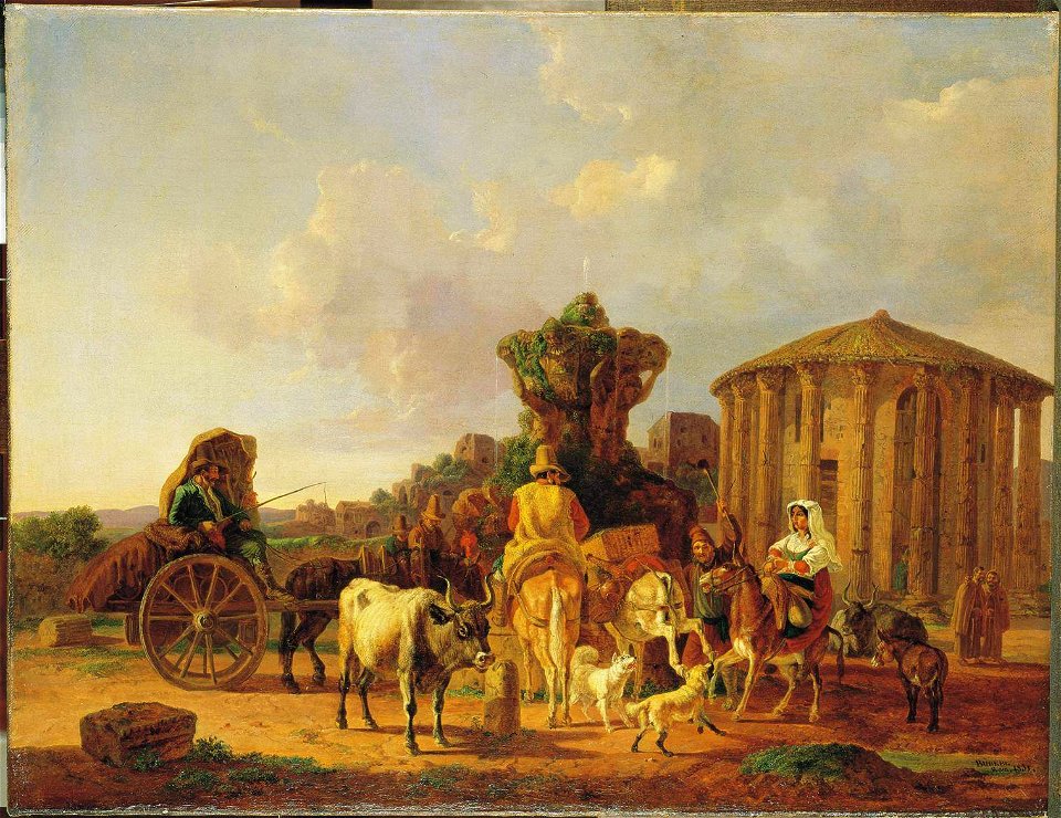 Heinrich Bürkel Szene-vor-Tempel-Vesta