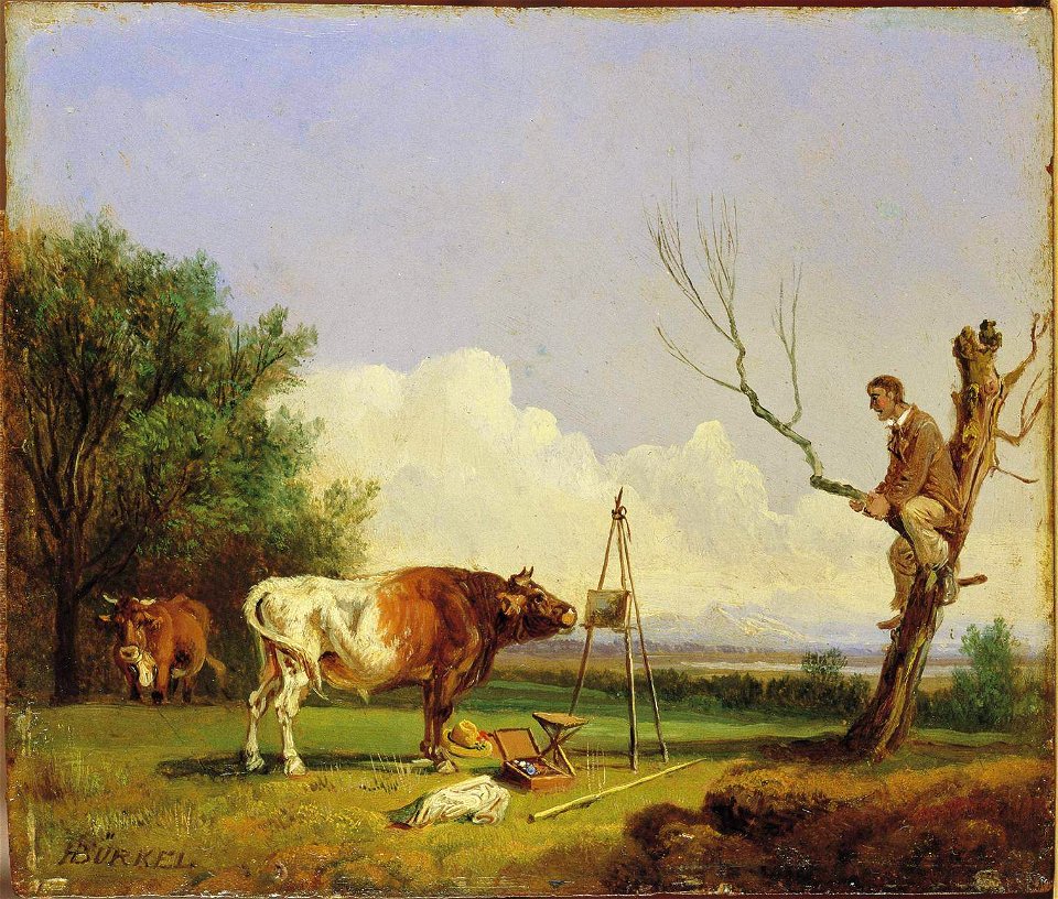 Heinrich Bürkel Stier-und-Maler