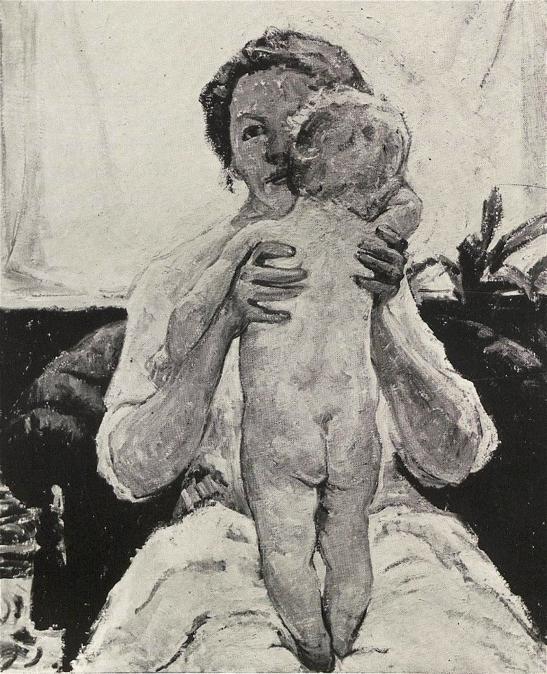 Heinrich Eduard Linde-Walther - Mutter mit Kind