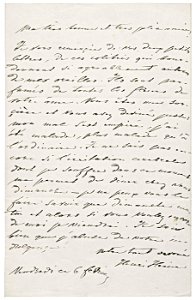 Heinrich Heine an Caroline Jaubert 1846-02-06