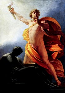 Heinrich fueger 1817 prometheus brings fire to mankind