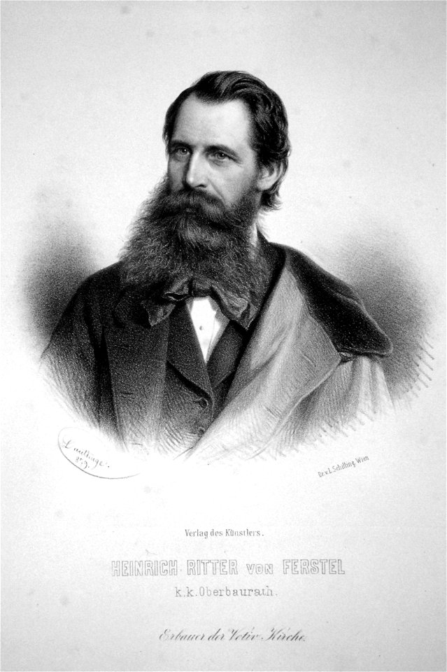 Heinrich von Ferstel Litho