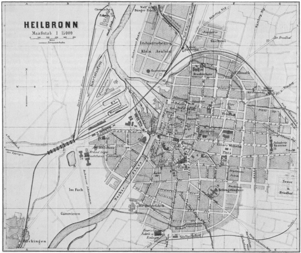 Heilbronn Stadtplan 1903