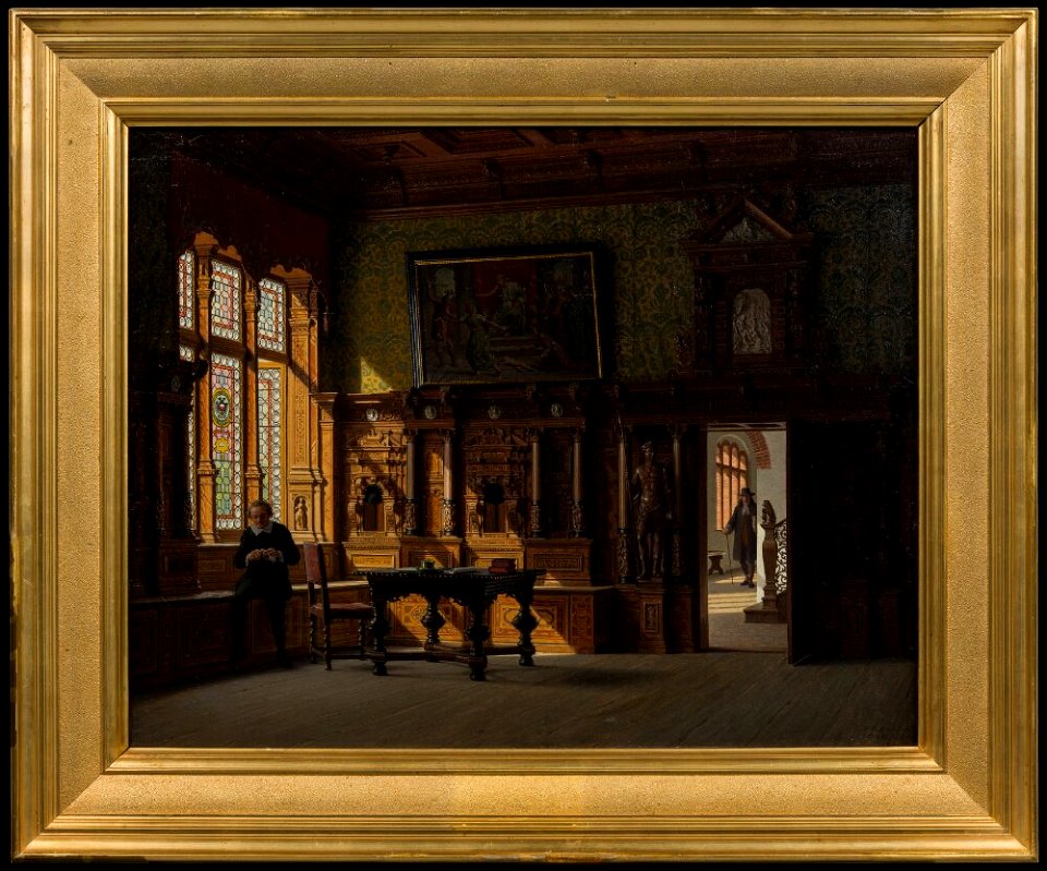 Heinrich Hansen - The City Hall in Lübeck. Interior - NM 1408 - Nationalmuseum