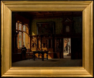 Heinrich Hansen - The City Hall in Lübeck. Interior - NM 1408 - Nationalmuseum