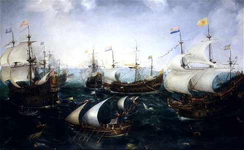 Heemskerk’s Defeat of the Spaniards at Gibraltar, 25 April 1607 RMG BHC0265