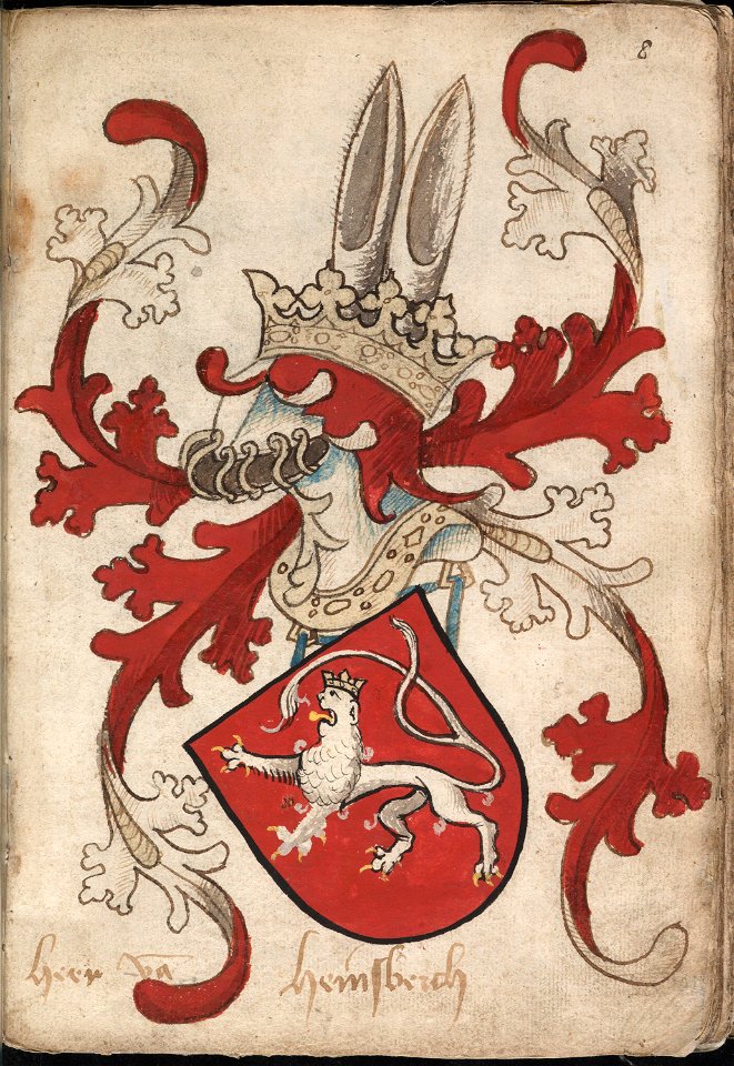 Heer van Heinsberch - Heer van Heinsberg - Lord of Heinsberg - Wapenboek Nassau-Vianden - KB 1900 A 016, folium 08r