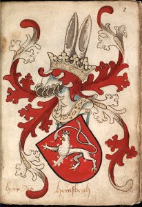 Heer van Heinsberch - Heer van Heinsberg - Lord of Heinsberg - Wapenboek Nassau-Vianden - KB 1900 A 016, folium 08r