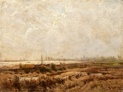 Heinrich Hartung Der Rhein bei Neuss 1896