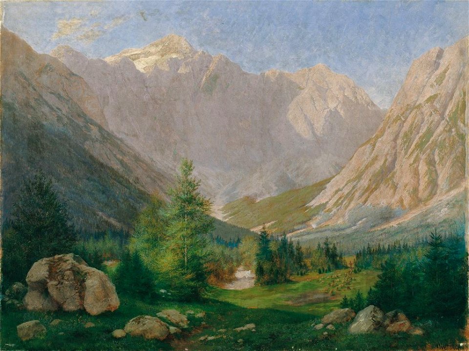Heinrich Wettach - Dolina Vrat s Triglavom