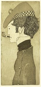 Heinrich Vogeler Selbstbildnis Karikatur 1909