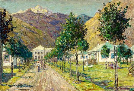 Heinrich Vogeler Tyrnyaus-Kombinat Neues Städtchen in Kabardino Balkarien c1940