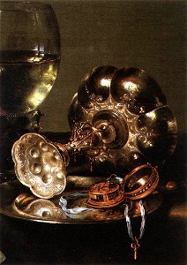 Heda, Willem Claeszoon - Breakfast Table with Blackberry Pie (detail) - 1631 - WGA