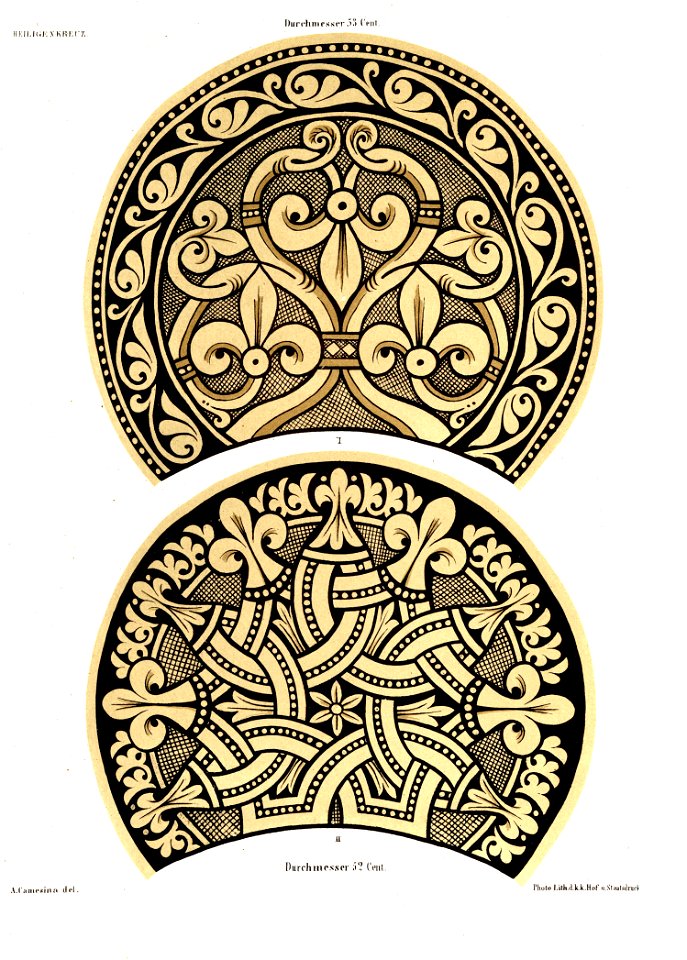 Heiligenkreuz Kreuzgang Glasfenster Rund mit Ausschnitt I