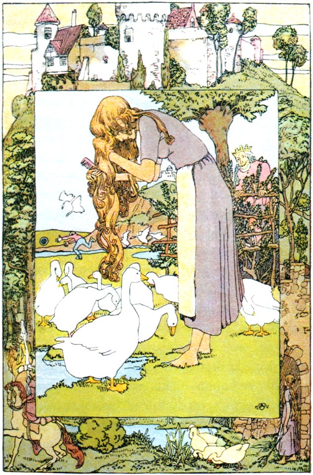 Heinrich Vogeler - Illustration Die Gänsemagd