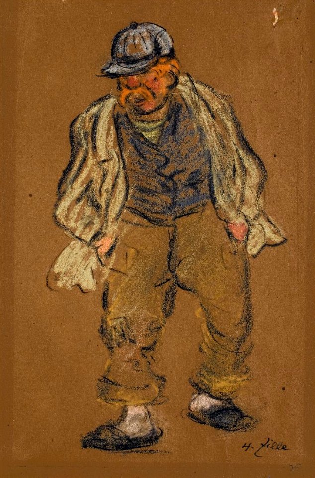 Heinrich Zille Schreitender Mann