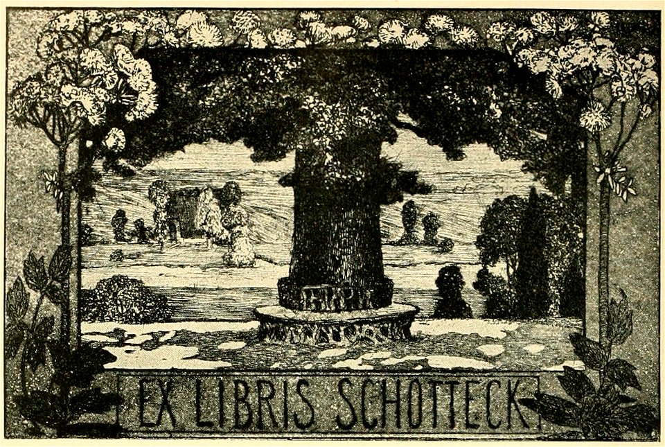 Heinrich Vogeler Ex libris Schotteck 1900