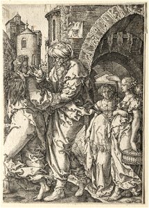 Heinrich Aldegrever (German, 1502-1555-61) - The Story of Lot, Lot and His Family Fleeing Sodom - 1926.268.3 - Cleveland Museum of Art