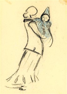 Heinrich Zille Frau mit Kind auf dem Arm
