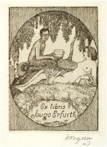Heinrich Vogeler Ex Libris Hugo Erfurth 1910