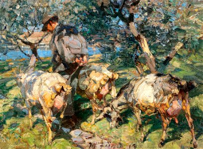 Heinrich von Zügel Ziegenhirt 1913