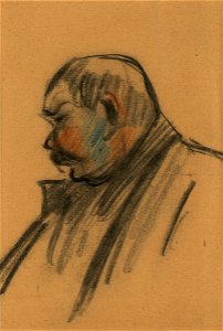 Heinrich Zille Bärtiger Mann im Profil