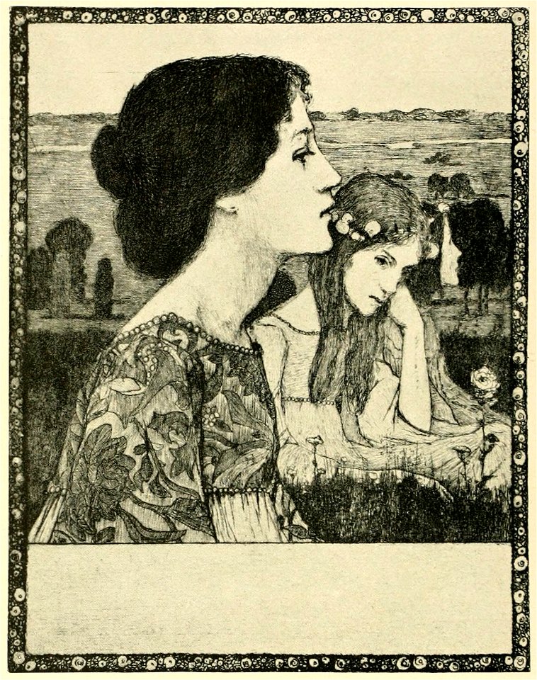 Heinrich Vogeler Sommerabend Radierung 1900