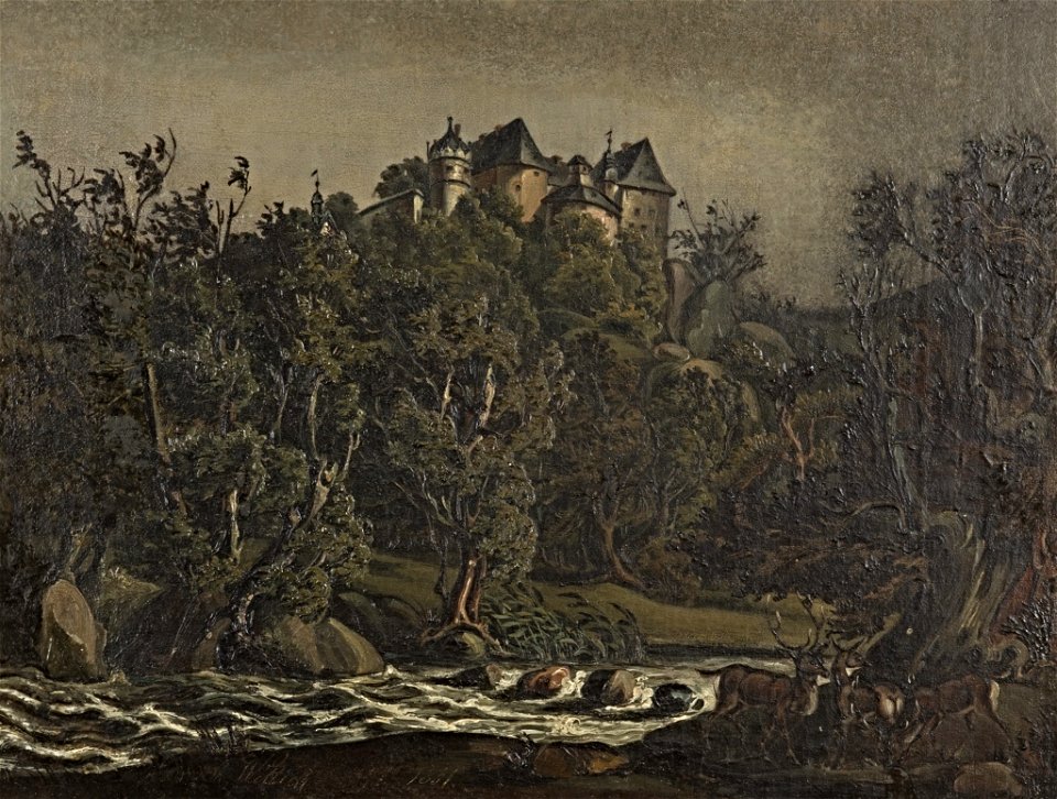 Heinrich Wittich - Landschaft mit Schloß - BG-M-SG 5734-92 - Berlinische Galerie