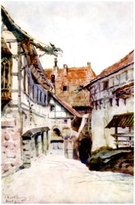 Heinrich Ludwig von Gleichen-Rußwurm, vorderer Burghof der Wartburg (1883)