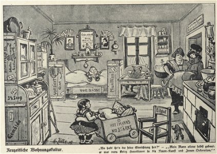 Heinrich Zille - Neuzeitliche Wohnungskultur, 1919
