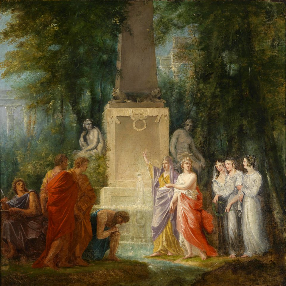 Heinrich Friedrich Füger Dichter trinken am Kastalischen Quell