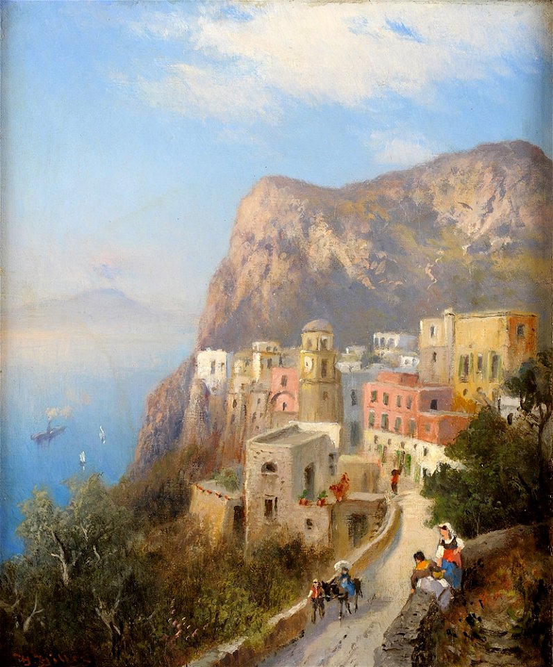 Heinrich Hiller Küstenstraße bei Sorrent