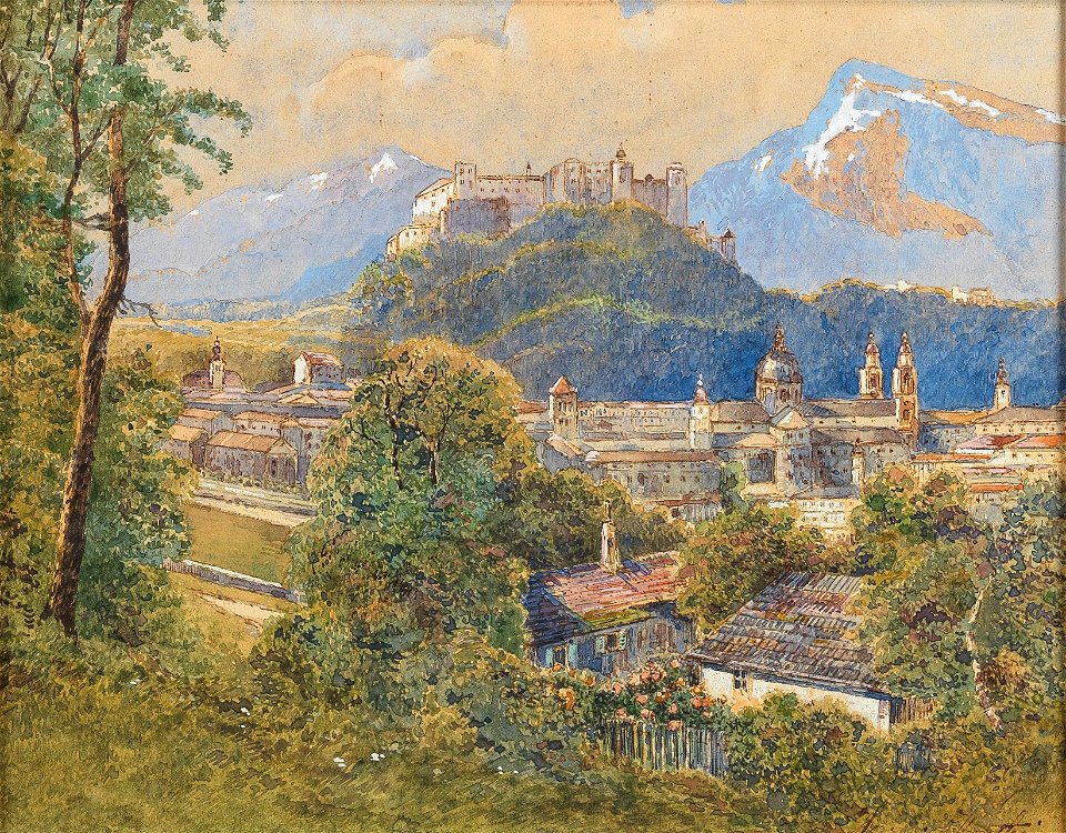 Heinrich Wertheim Blick über Salzburg