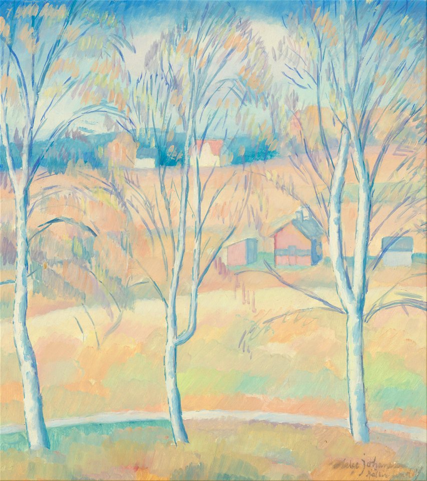 Helge Johansson Spring Landscape Hälsingland Thielska 159